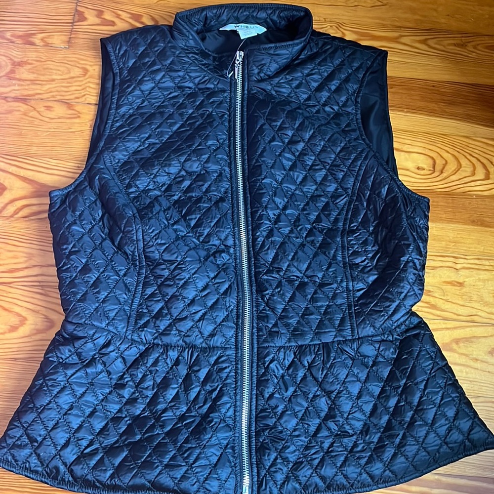 White House Black Market peplum vest